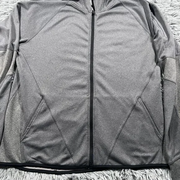Hylete Jacket Extra Large Gray Hoodie Full Zip Athletic Workout Gym Pocket Mens - Picture 4 of 16